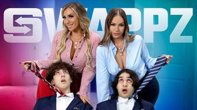 Stepsons get lucky with busty stepmoms