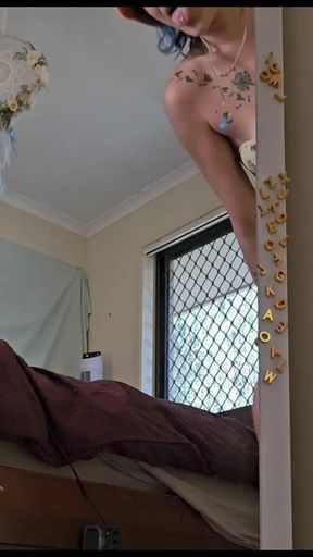 Aussie Boss Babe: Blue Haired Candy Chaos Booty Montage (petite Gfe)