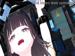 NSFW VR -White woman with large boobs being banged on a table with didlos