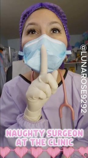 NAUGHTY SURGEON AT THE CLINIC!🧤💜🩺🔥🥵