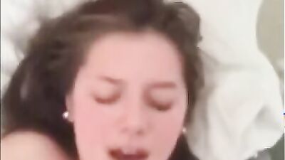 POV powerful orgasm during fucking manifests itself in a loud scream