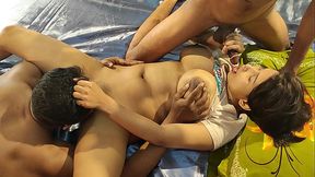 Big Boobs Horny Stepmom Enjoys Double Penetration with Stepson - Bengali sex !  horny Fuck Bengali