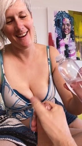 Caught By My Mom's Best Friend - Big Titty MILF Watches Me Cum While Watching Porn in Her Bed