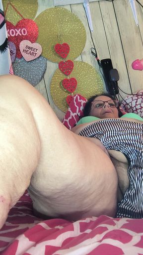 Gigantic Cock N Striped Panties Is Cum Candy