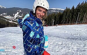 Hot Sex with Beauty at Ski Resort