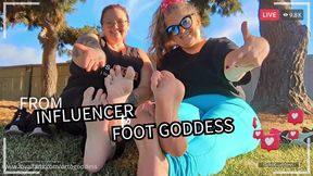 From Influencer to Foot Goddess: MiLF Domme OctoGoddess Converts Fitness Social Media Star to Dirty Foot Domination, Goddess Worship, Female Supremacy