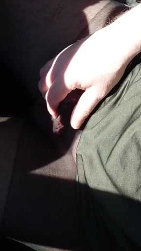 Sexy Break with the Car in Black Pantyhose