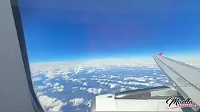 Amateur girlfriend gets pounded in POV anal rail on plane