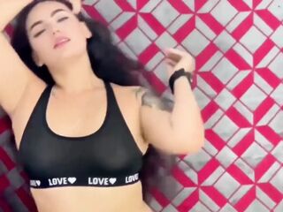 Viral 2026! Exhibitionist Dj Kitty Masturbates in Ebony Underware Until the Floor Is Soaked