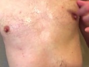 【日本人】シャワー後の火照った身体を晒しながらムダ毛処理をサボった恥ずかしい乳首を弄ぶ変態【#83】