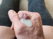 Sissy tease her clit and cum