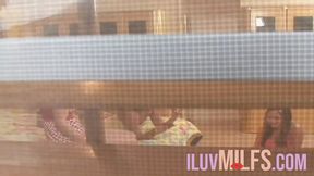 Babes at a party fucking each other in group sex
