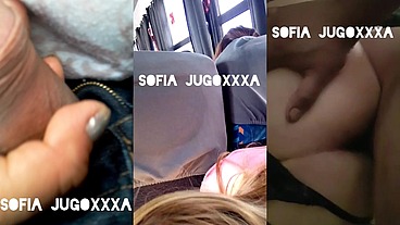 Mi puta caliente en el metro en el camión en la camioneta y en el hotel con diferentes desconocidos