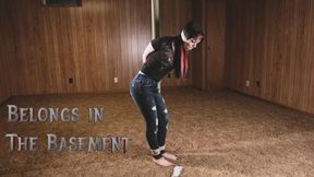 Belongs in The Basement 1080p | Ditria Rose sways from side to side against the pole she's tied to in an old, dusty basement!