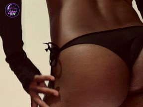 Black Leather Girl Panty - Slow Tease &amp; Ass Shake (FULL)