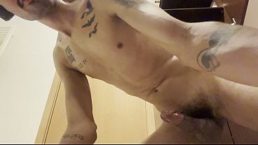Jerking off with my toy ass.