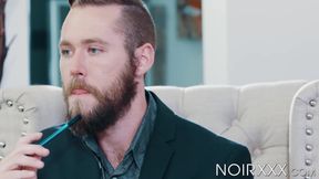 Bearded Ziggy Banks and Marquee D Angelo unleashes sloppy blowjobs and ass worships