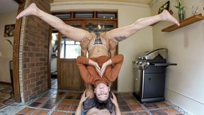 ”Amateur teen ass lands on her yoga teachers big cock!”