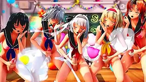 Hentai Futa Babe Shows Off Her Dick In Sexy MMD Scene
