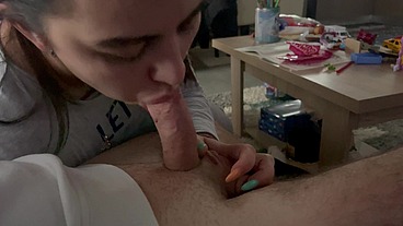 Best blowjob in the morning. Cum in mouth. FULL VIDEO