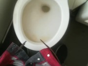 Unpacking and pissing in the clogged train toilet