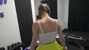Gym POV - Trainer Fucks My Hairy Pussy After Workout