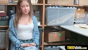 Small Chubby Teen 18+ Thief Punish Fucked By A Officer