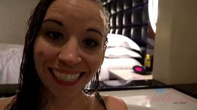 POV You watch Norah Nova in the hottub as she sucks your cock before heading to bed