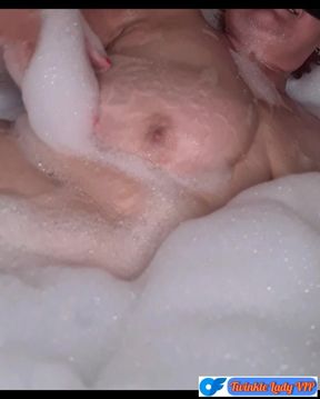 BBW granny takes a bath