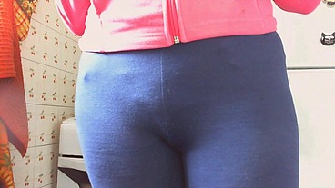 Dirty swollen diaper while I cook