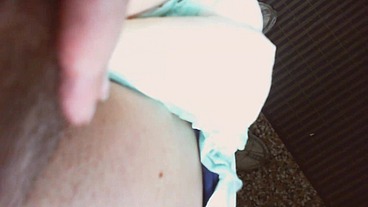 Dirty swollen diaper while I cook