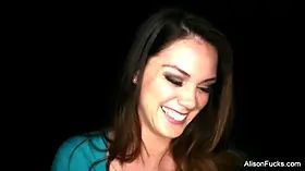 Behind the scenes fun with busty Alison Tyler