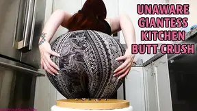 Unaware Giantess Kitchen Butt Crush - Mistress Lexi