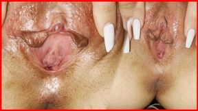 Finger masturbation and sex with 18 year old teen very close up! POV!