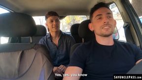 Ayun XXX gives his hot driver Matt Vi a deep and hard cock ride