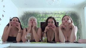 FACE STRETCHING AND BIG FISH LIPS of four beautiful ladies sa SF