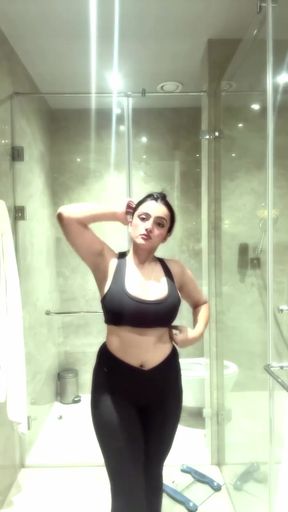 Female Onlyfans Model in Bathroom