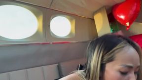 Gorgeous Babes Fucked on Plane Mile High Club