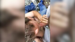 Bareback Outdoor Fuck with a Big Cock