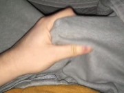 Cum Soaks Through My Grey Sweatpants! Slow Motion at End