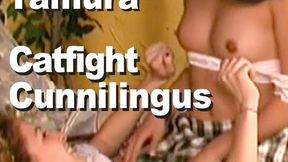 Nicole Redwing & Ayako Tamura Catfight Cunnilingus LEN685C