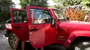 Naked Babes Sucking Cock and Washing Jeep Outdoors