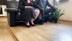 I visited my mother in law and her amazingly big natural tits
