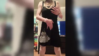 Canadian crossdresser Clémence Dior masturbates in cupcake dress and lingerie