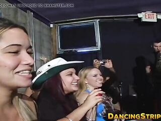 Sex crazed bachelorette honeys take on strippers large weenies