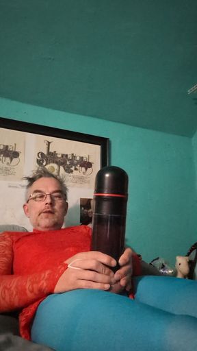 Figure skating Hubby uses his toy
