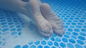 Under water feet