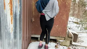 You're gonna cum like a dog for that desperate pee outside