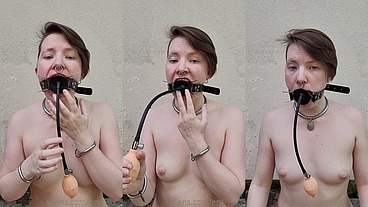 Experiments combining an inflatable gag with a spider gag