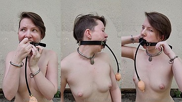 Experiments combining an inflatable gag with a spider gag